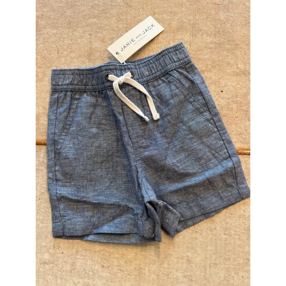 Janie‎ and Jack Chambray Shorts Baby Boys 6–12 Months Blue NWT - Picture 1 of 4